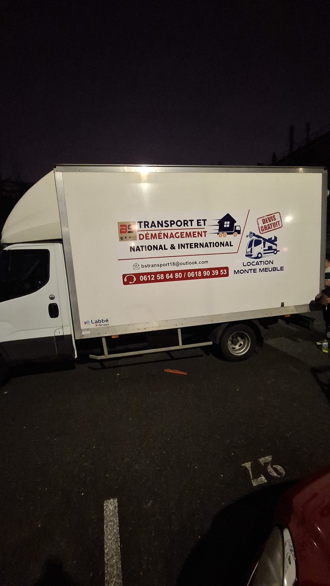 Camion BS Déménagement de nuit